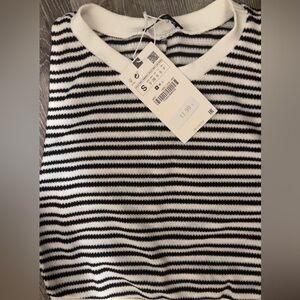 Zara Striped Two Piece Short and Top Set
